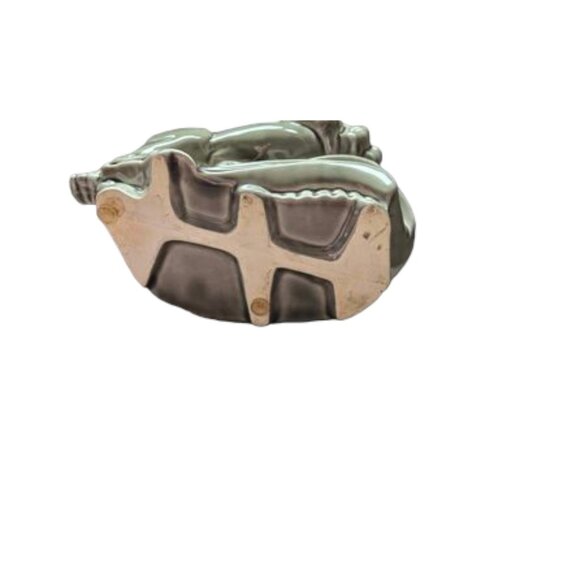 ceramic vase with a green horse - Picture 3 of 4